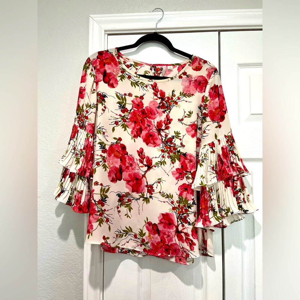 Floral White Top